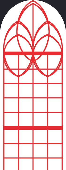 欧式复古雕花拱形窗设计图