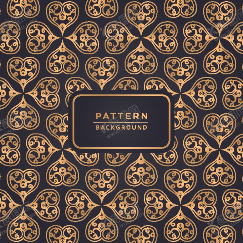 编号：23498309192022461102【酷图网】源文件下载-金色连续花纹