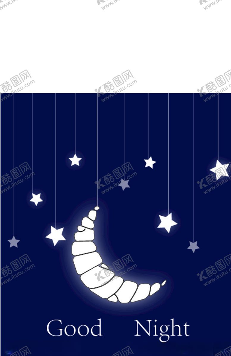 编号：66870506300450296045【酷图网】源文件下载-晚安星星作伴晚安月亮作伴