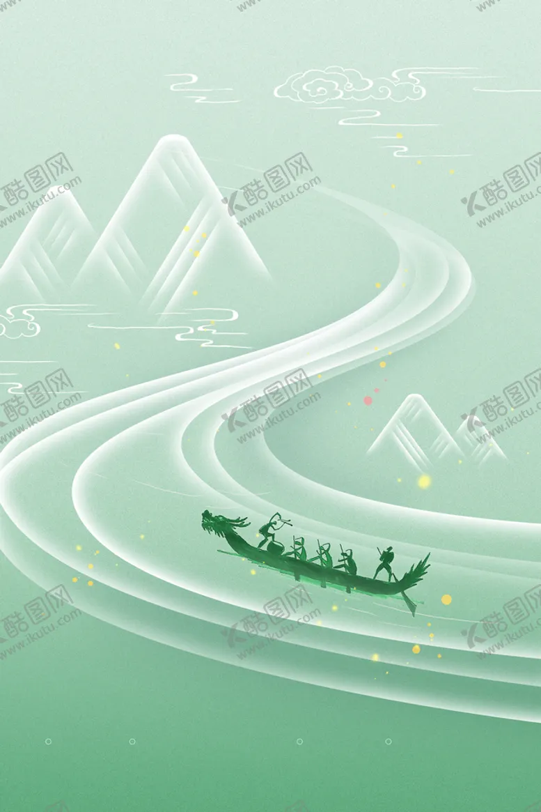 编号：06239109151916003675【酷图网】源文件下载-端午节背景国潮风插画