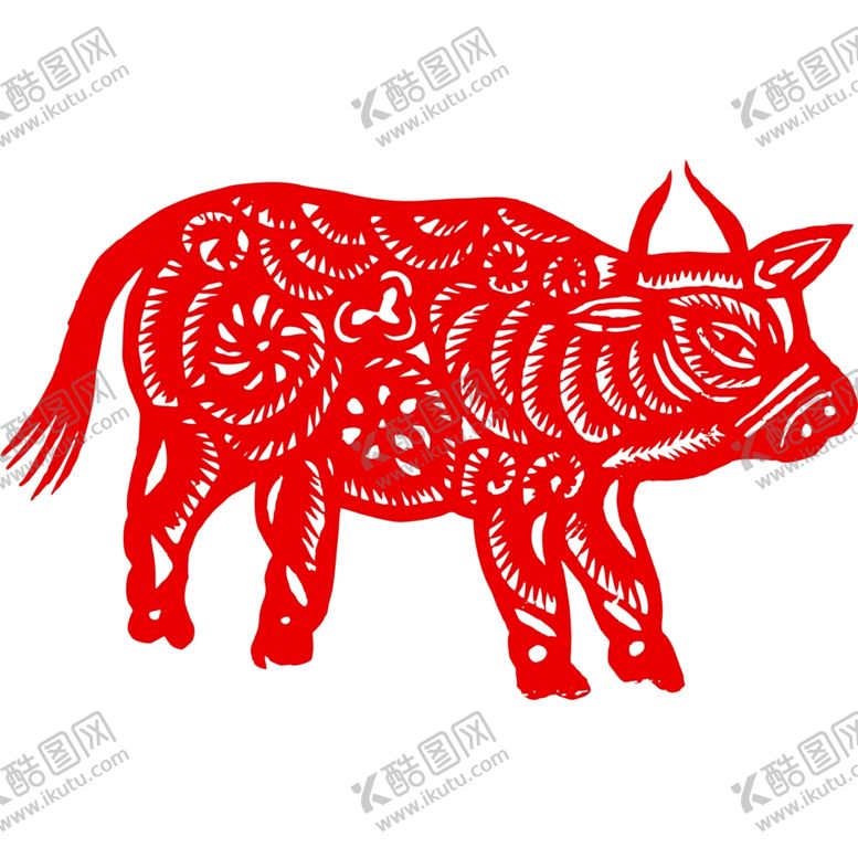生肖牛剪纸年金日年历
