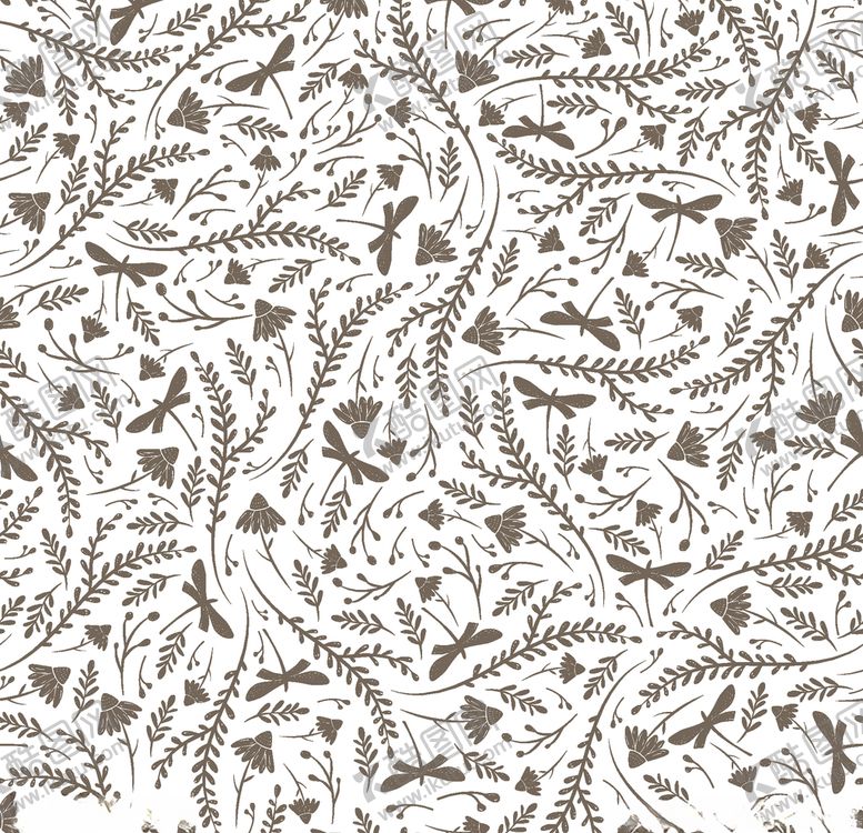 编号：99054909241426514271【酷图网】源文件下载-卡通花鸟植物底纹图案