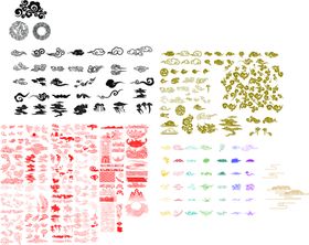 编号：64918009292352116150【酷图网】源文件下载-中式祥云集合