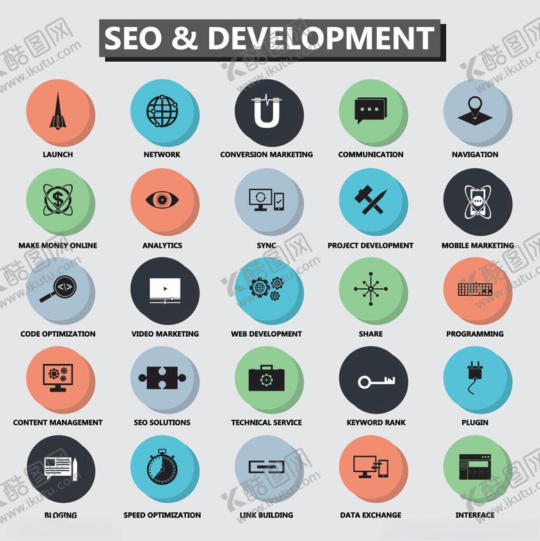 编号：39164210310236393000【酷图网】源文件下载-开发相关图标集合