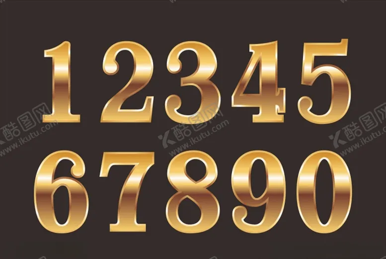 编号：15277506250701161089【酷图网】源文件下载-金色数字