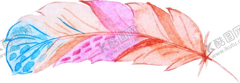 编号：98977510240230171743【酷图网】源文件下载-手绘水彩羽毛