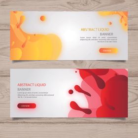 多彩流体风格网页横幅设计
