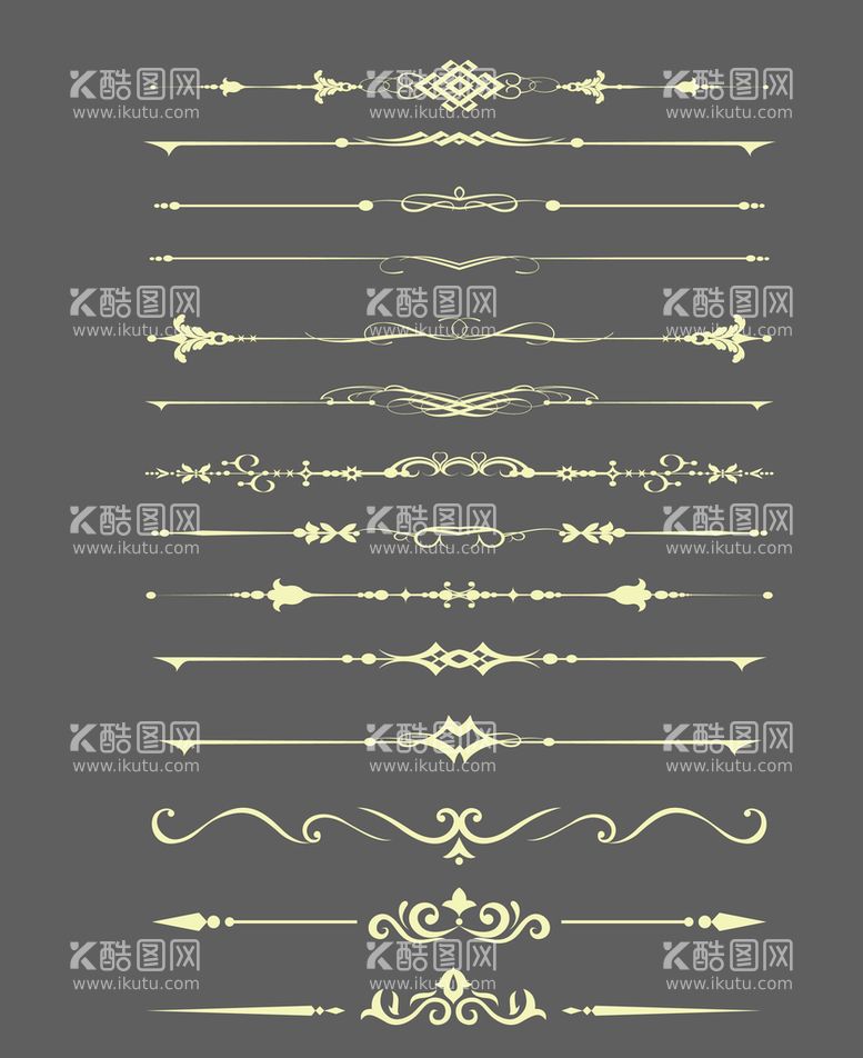 编号：39672009132132523465【酷图网】源文件下载-分割线矢量线条下划线