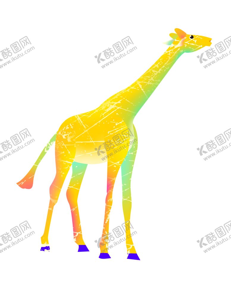 编号：24595906300506343818【酷图网】源文件下载-卡通长颈鹿