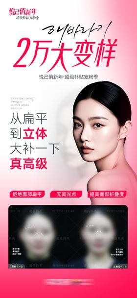 医美幼态脸2万大变样案例海报