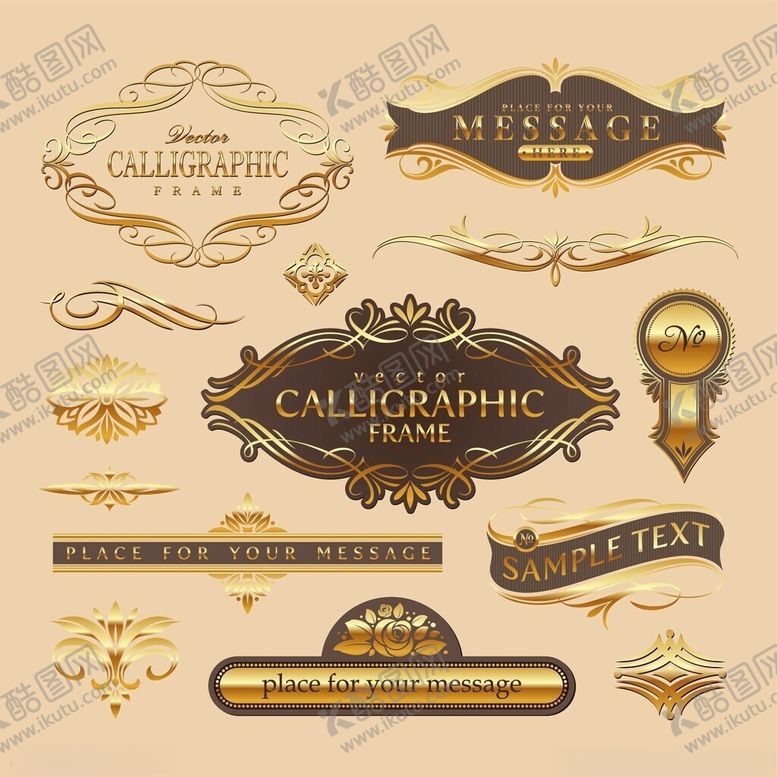 编号：21239911211333427323【酷图网】源文件下载-复古精美装饰性标签设计