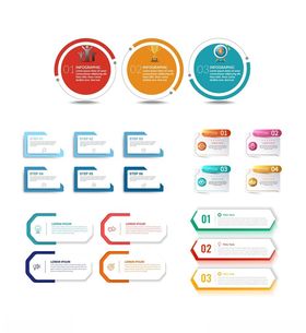 时尚多彩ppt信息图表集合