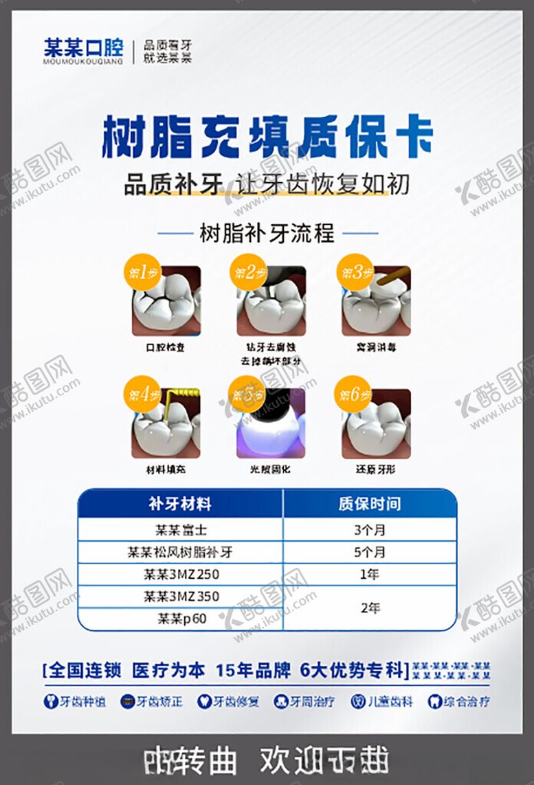 编号：16289604040834309147【酷图网】源文件下载-补牙质保卡