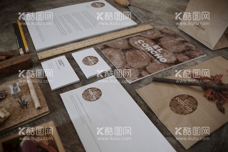 编号：01278610060501100956【酷图网】源文件下载-简约公司VI的特色展示样机 