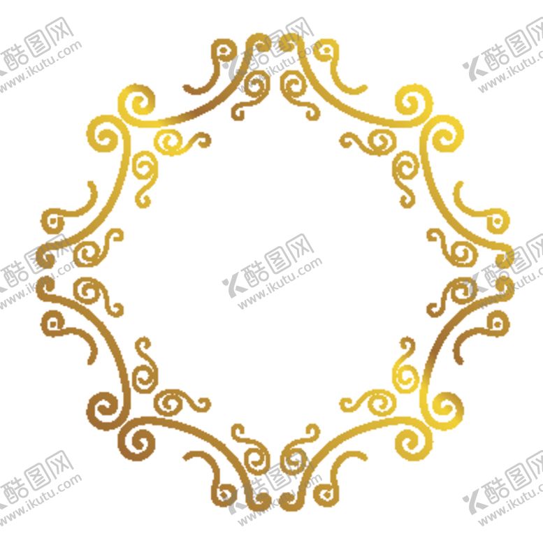 编号：44154707081113309767【酷图网】源文件下载-创意金色花纹图案设计