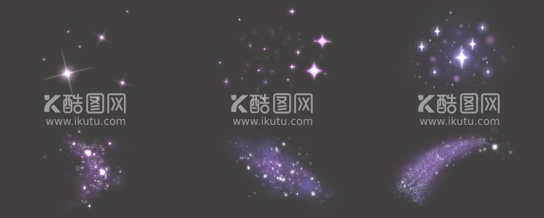 编号：10258909210145064756【酷图网】源文件下载-紫色星光闪光发光闪亮特效