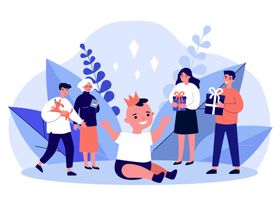 卡通人物UI生活情侣互联网
