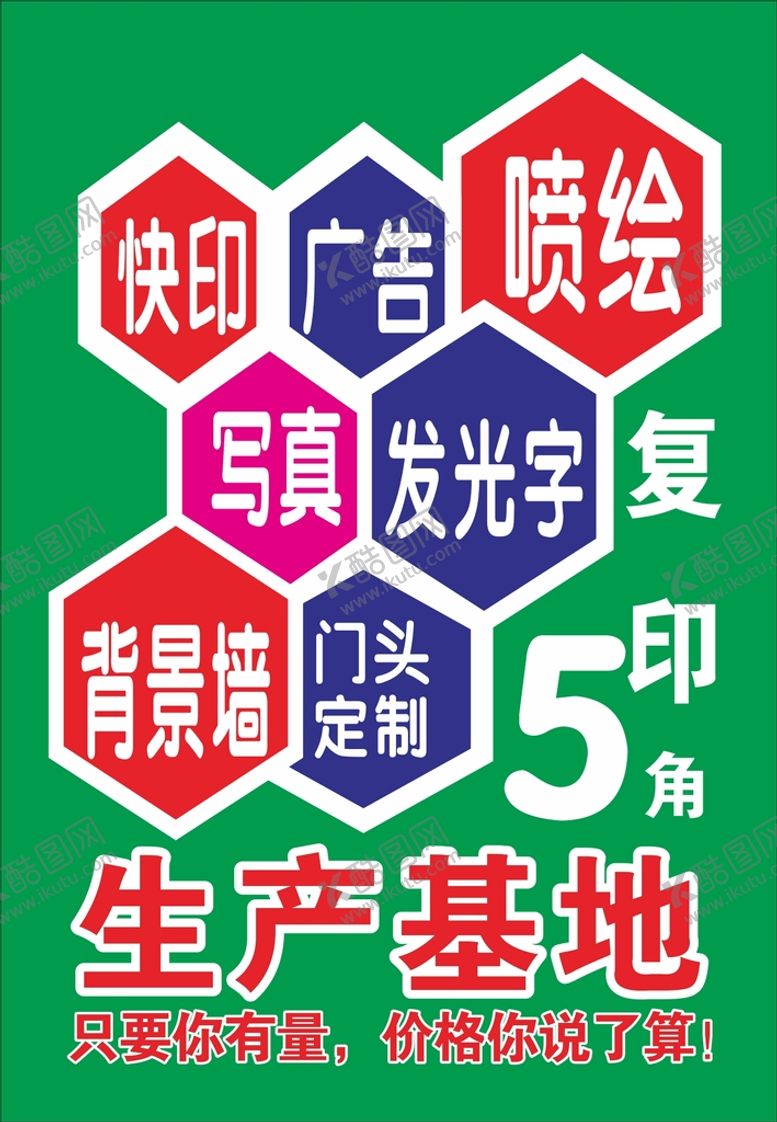 编号：35192302131313137413【酷图网】源文件下载-灯箱广告写真喷绘复印快印发光字