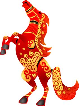 中国风马卡通素材