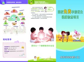 国家免费孕前检查项目三折页