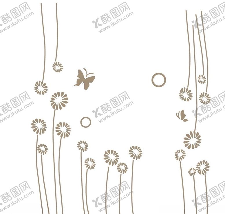 编号：35530710292159169623【酷图网】源文件下载-花卉蝴蝶