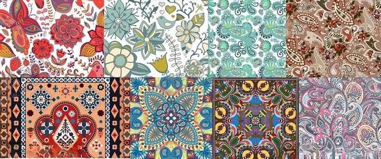 编号：16093410022105186079【酷图网】源文件下载-多彩几何图案布料集合