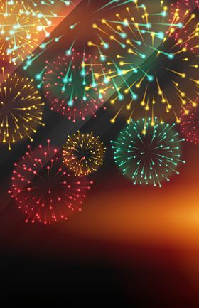 新年气氛喜庆背景素材模板