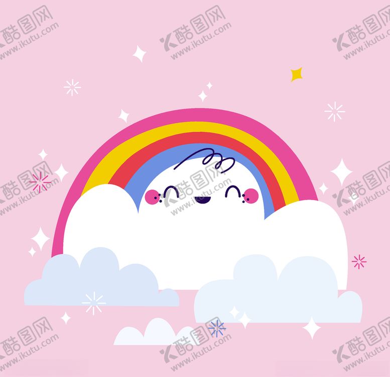 编号：67230609230324302349【酷图网】源文件下载-卡通儿童节精美彩虹桥