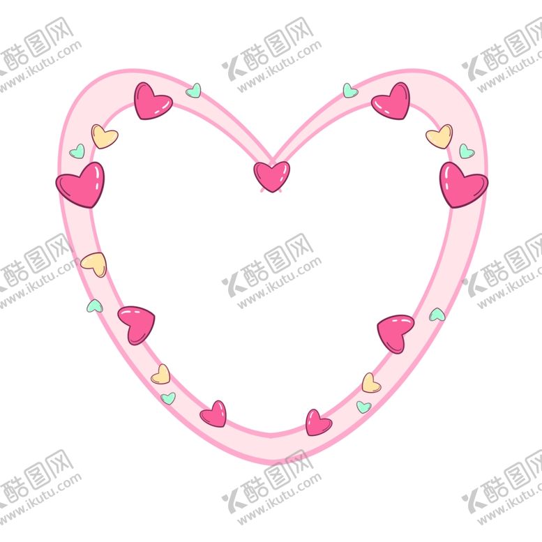 编号：61261312221342195377【酷图网】源文件下载-心形边框