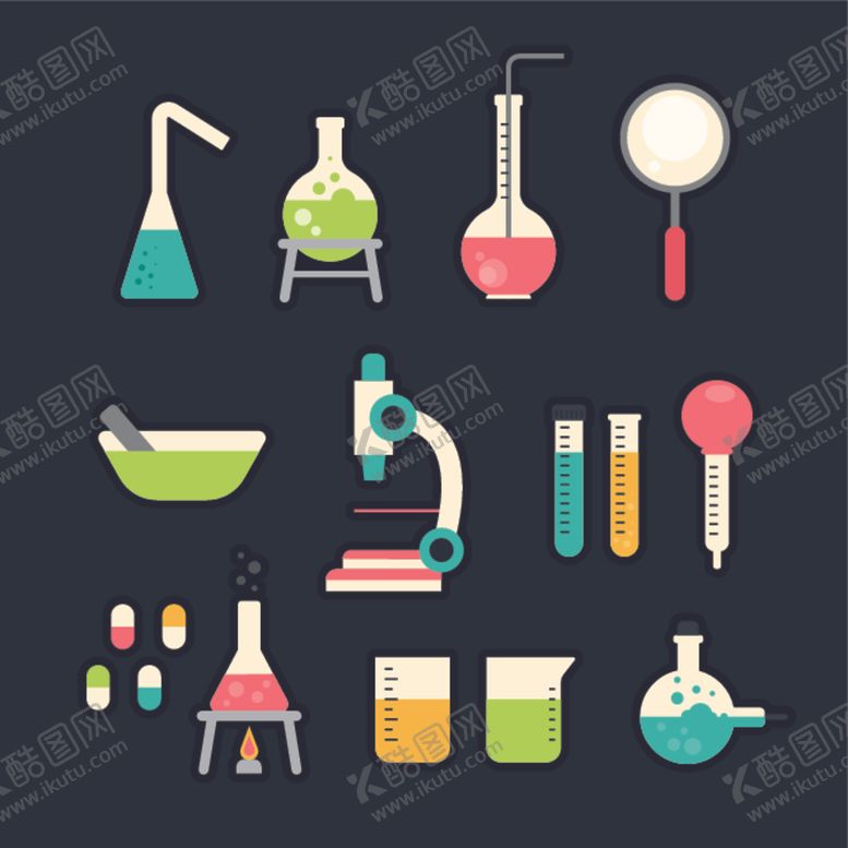 编号：76023210130724428584【酷图网】源文件下载-化学实验主题插画素材