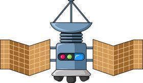 手绘宇宙卫星