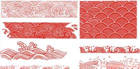 祥云中国传统节日元素底纹矢量