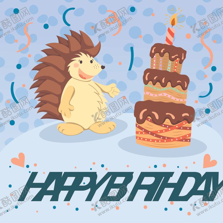 编号：42059509250503008577【酷图网】源文件下载-卡通动物生日