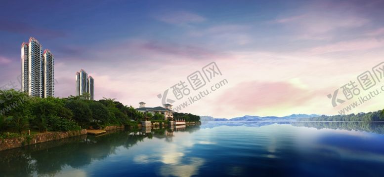 编号：62944110181242203170【酷图网】源文件下载-湖景豪宅