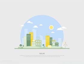 能源环保清新建筑风景