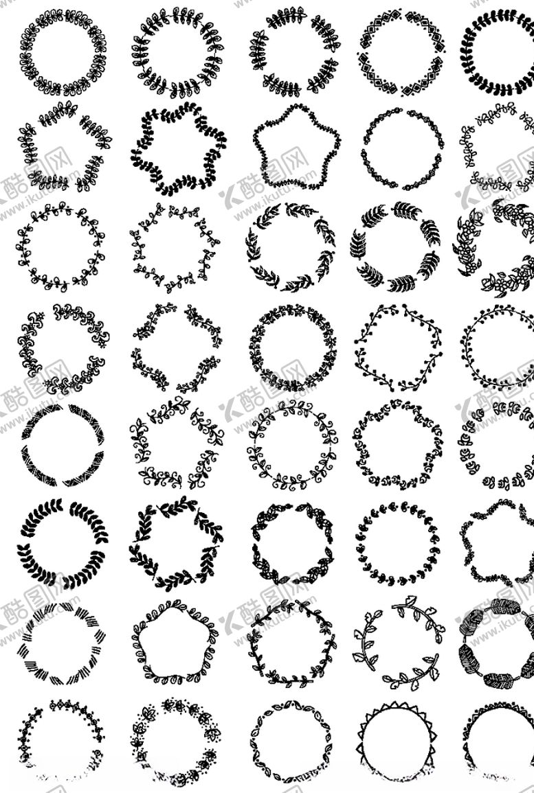 编号：72563510092251069172【酷图网】源文件下载-黑白简笔创意小图案