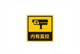 内有监控提示牌