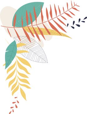 手绘树叶