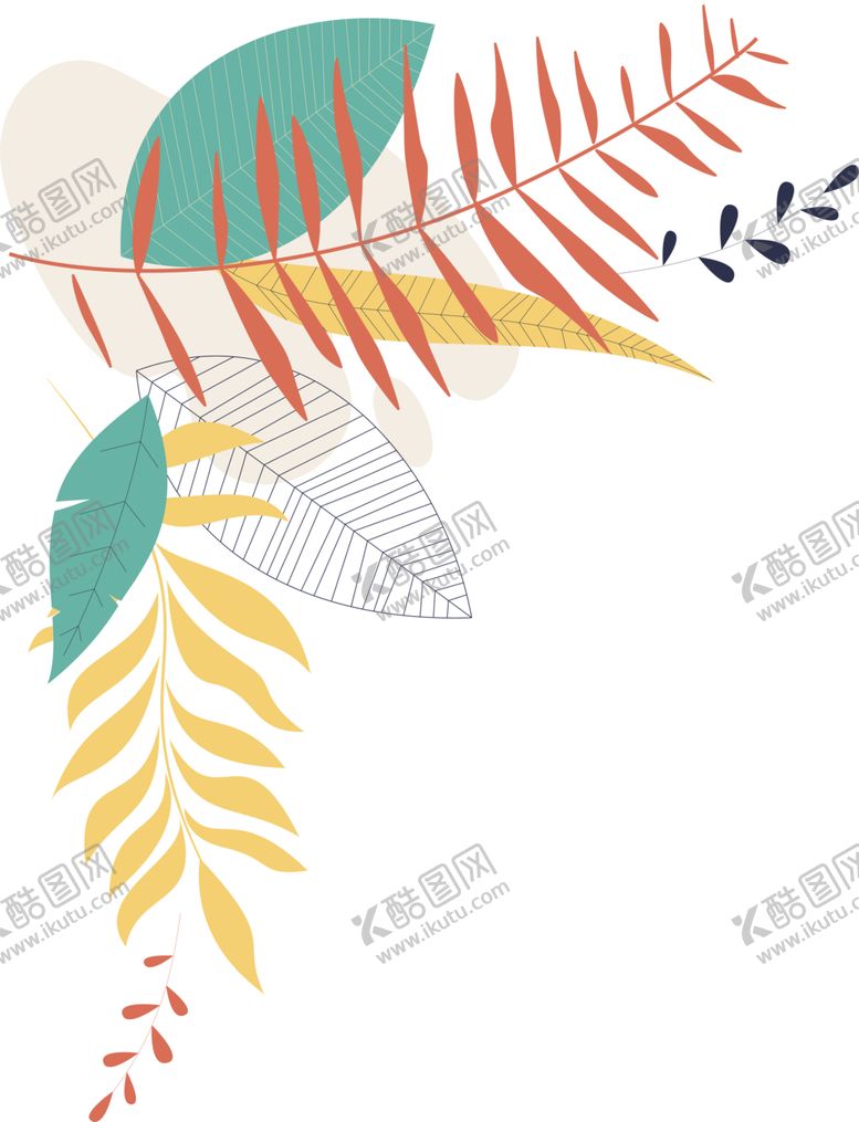 编号：21818106151444045218【酷图网】源文件下载-手绘树叶