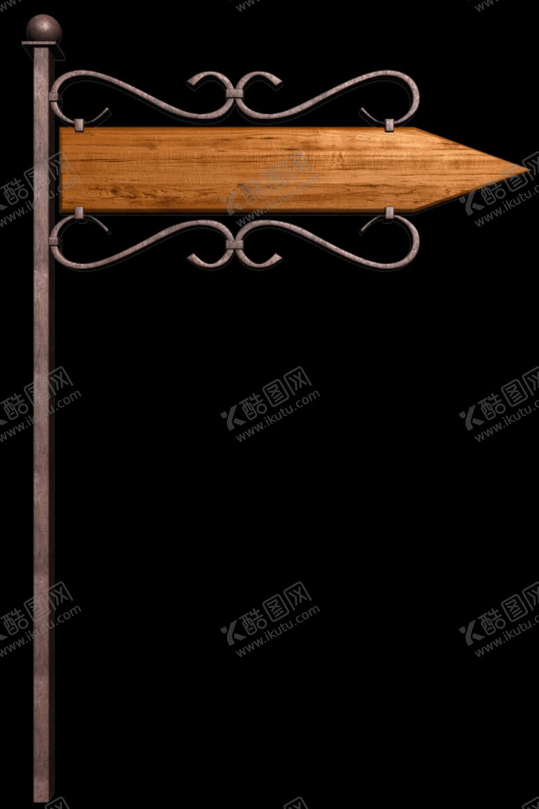 编号：42878907060534322587【酷图网】源文件下载-木纹指示牌