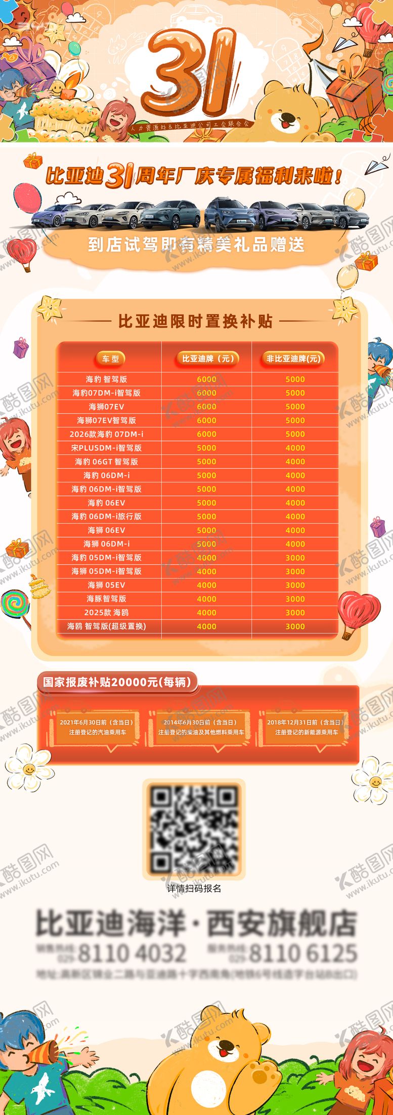 编号：16418502180248115039【酷图网】源文件下载-比亚迪周年庆立牌