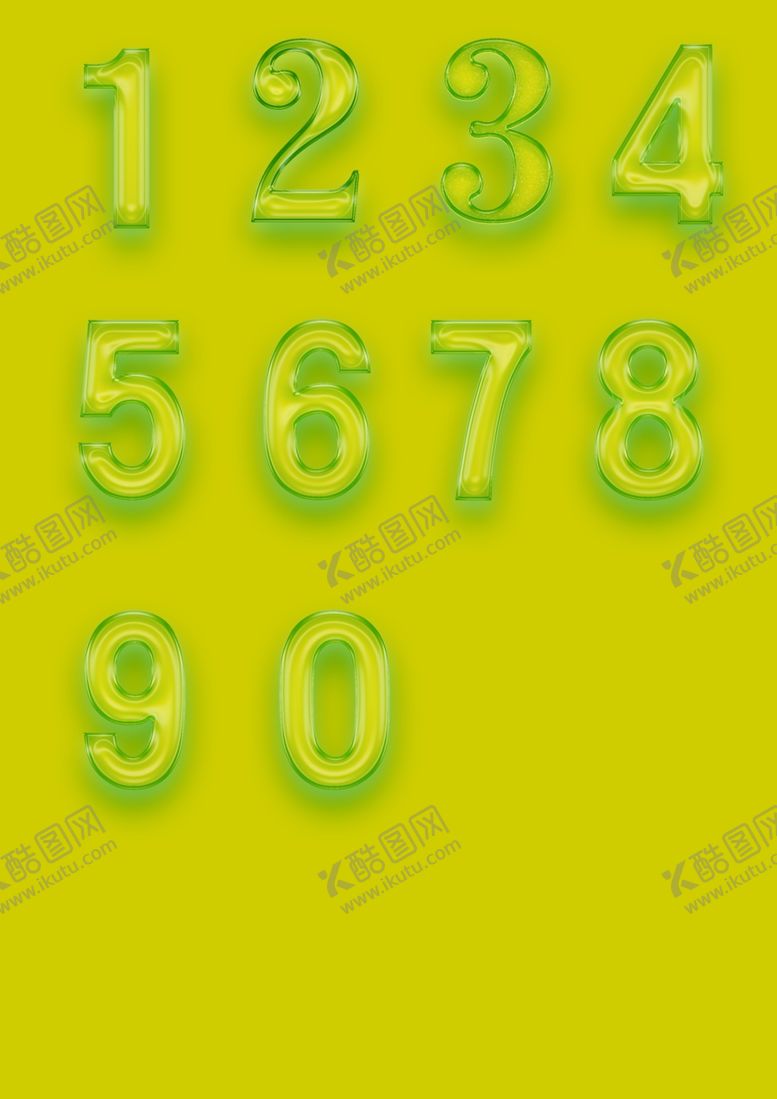 编号：18988801201838251405【酷图网】源文件下载-玻璃数字