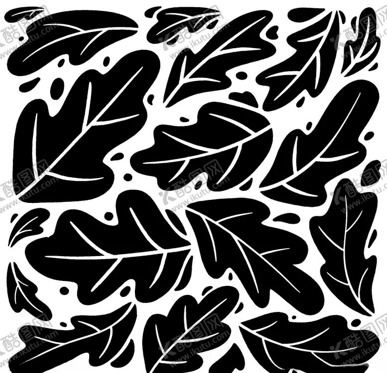 编号：21050109102111293025【酷图网】源文件下载-抽象叶子图案