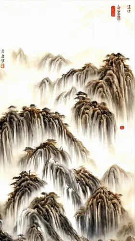山水画素材风景国
