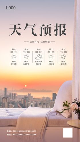 天气预报海报