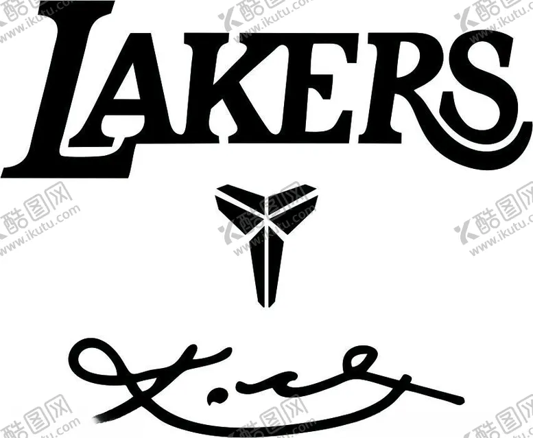 编号：89142412142236279444【酷图网】源文件下载-湖人队科比签名LAKERS