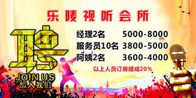 会所招聘海报