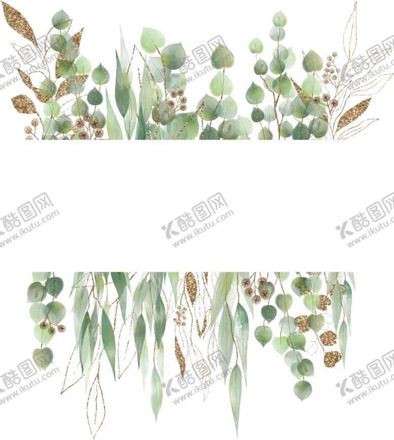 编号：84756506171213054017【酷图网】源文件下载-北欧小清新水彩植物图案