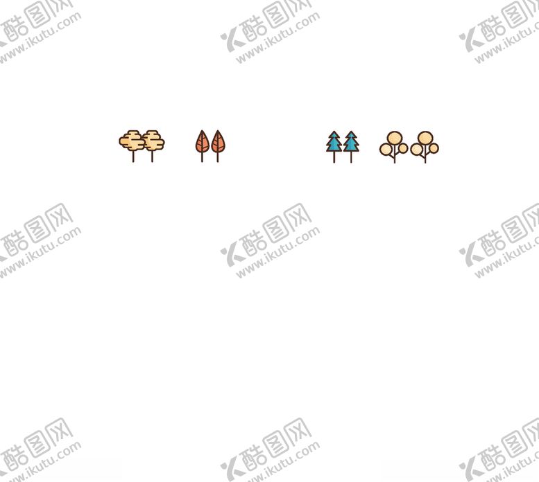 编号：84000806250628017027【酷图网】源文件下载-四棵小树
