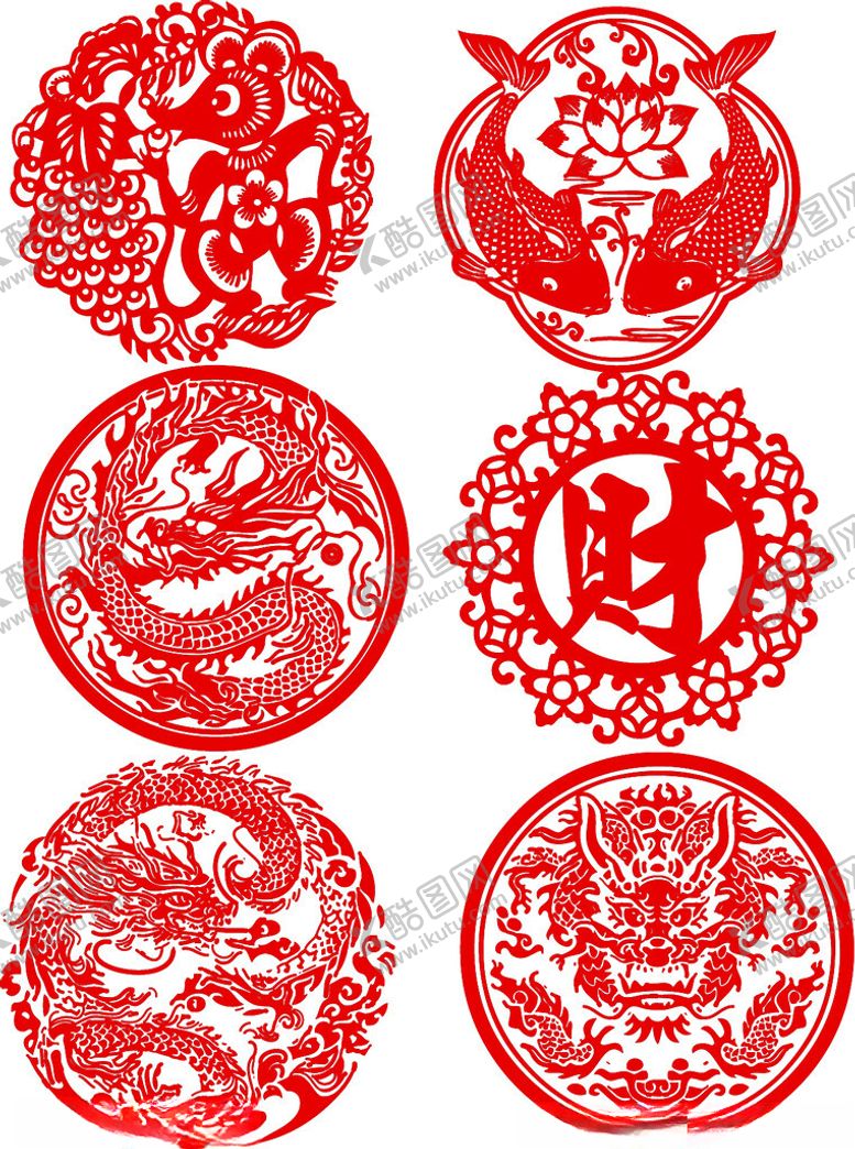 编号：66992111021729232625【酷图网】源文件下载-传统剪纸图案集锦